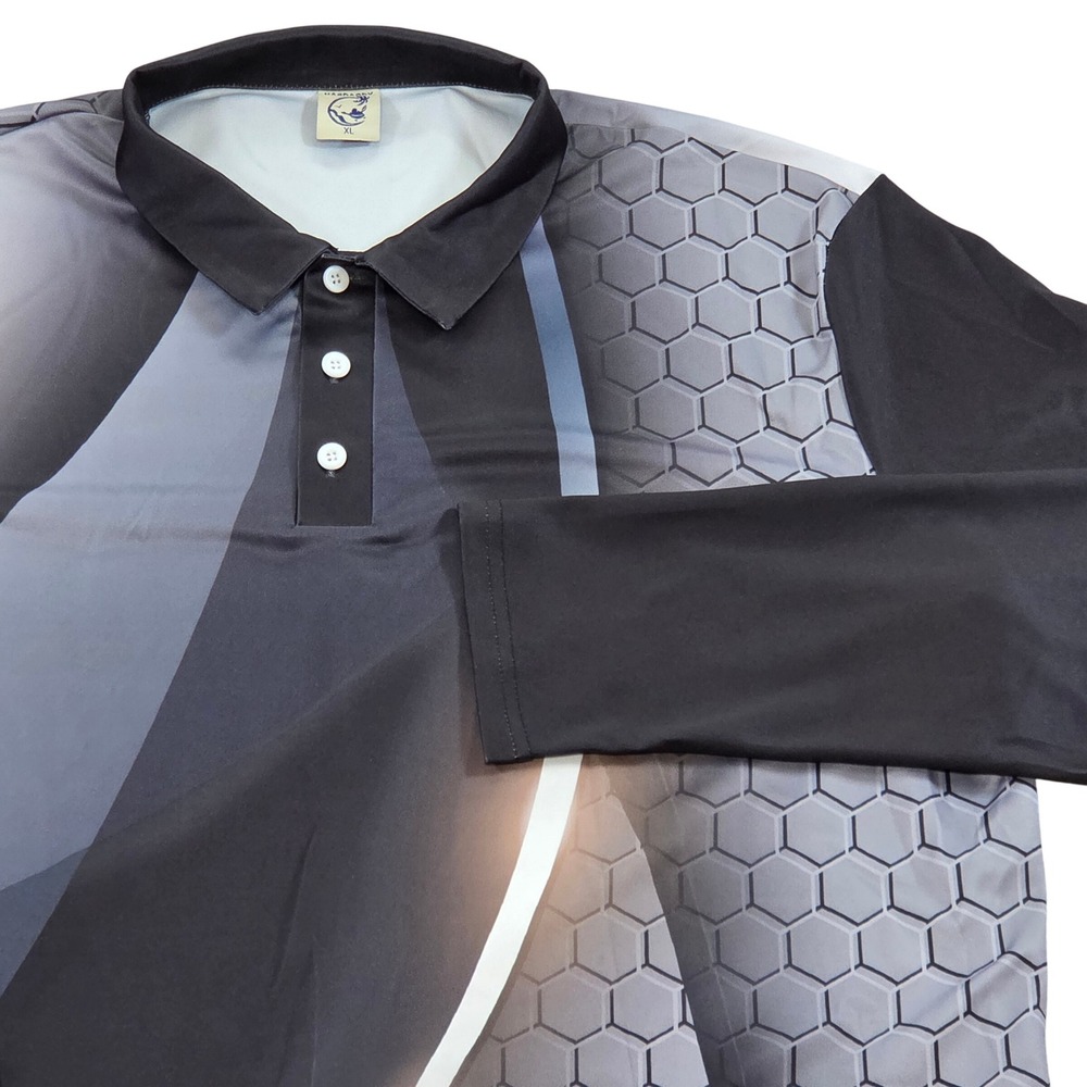 Hardaddy Geometric‎ Graphic Long Sleeve Jersey Shirt Mens XL